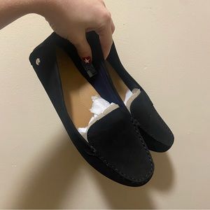ugg milana ii driver black suede leather loafer